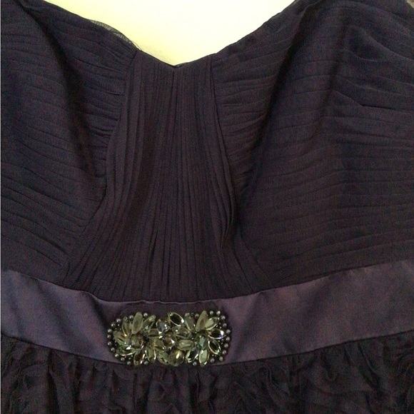 Adrianna Papell Woman’s Purple Rosette Mini Dress. Size 14W. - Picture 5 of 12
